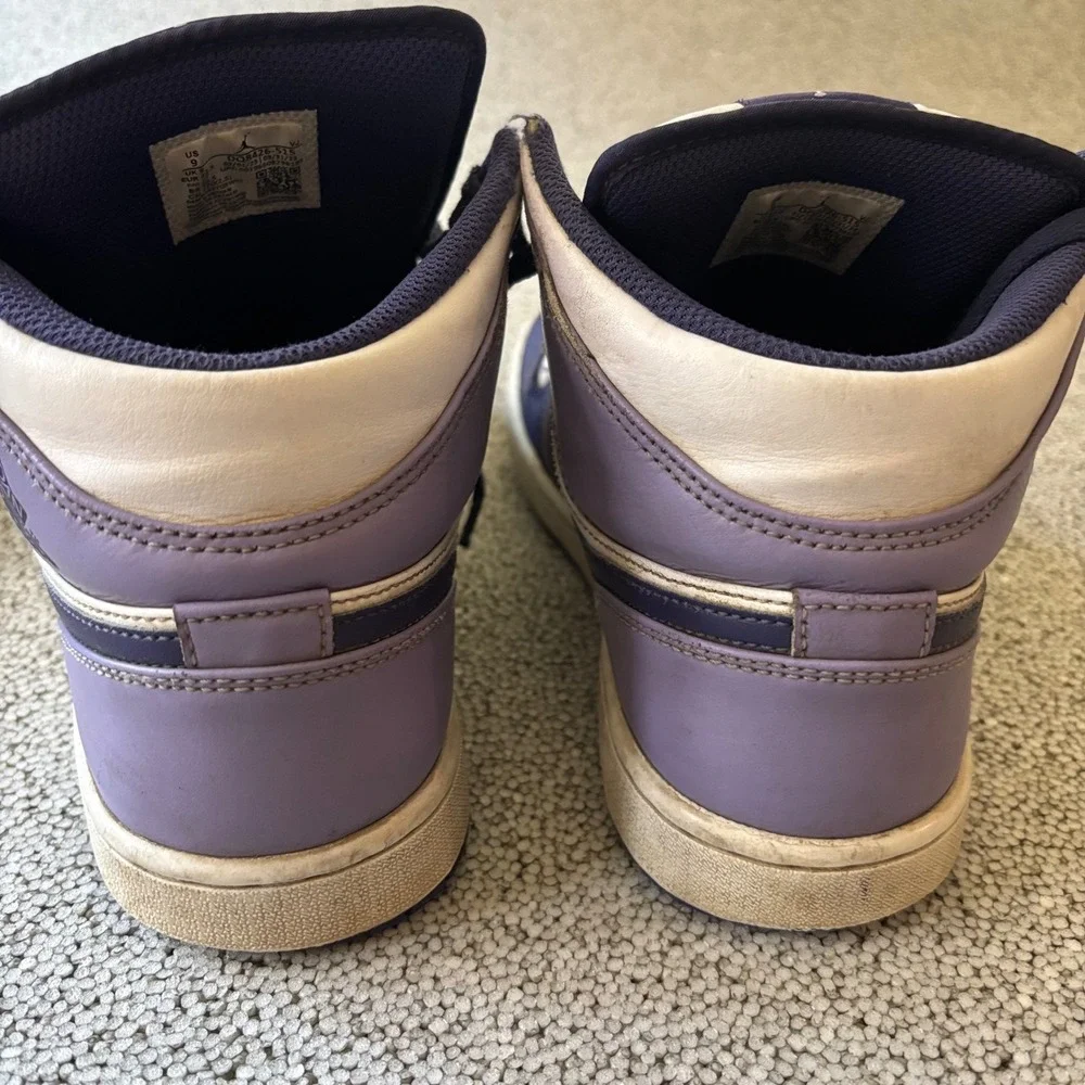 Nike Jordan 1 Mid Men 9 Purple White DQ8426-515 Streetwear